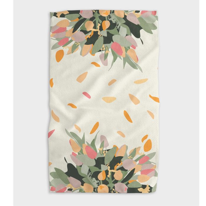 Tea Towel Bouquet in Beige - TypoFlora