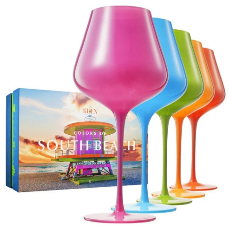 South Beach Wine Glass Gift Set