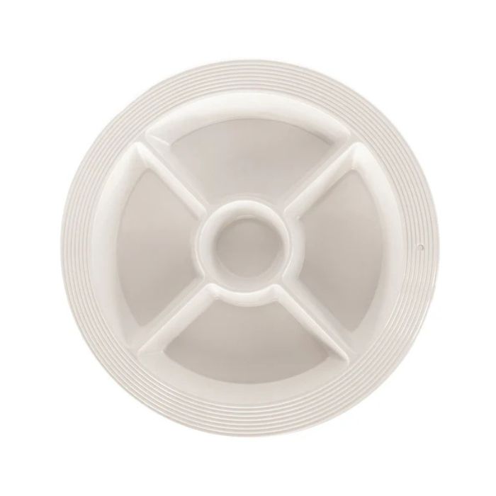 Melamine Divided Dish Pinstripes