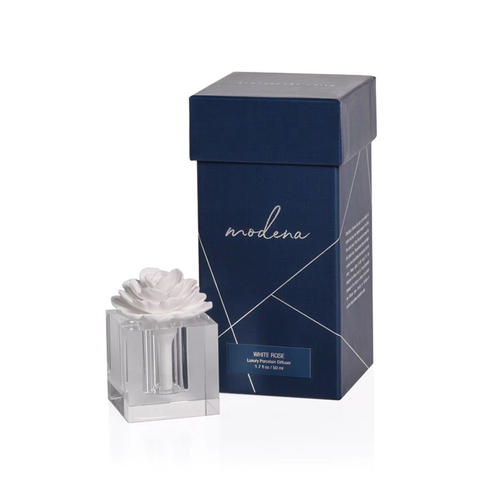 Modena Crystal Diffuser White Rose Small